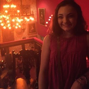 Red lace free people dress